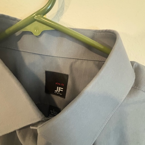 J. Ferrar Slim Gray Button Down size 16-16.5 - Picture 2 of 5